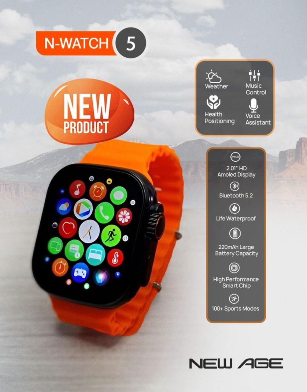 New Age N-WATCH 5 Smart Watch